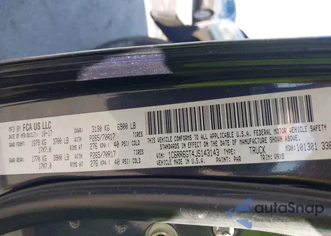 2018 Ram 1500 Slt 4X2 6'4 Box z USA, uszkodzony, nr VIN 1C6RR6GT4JS143143